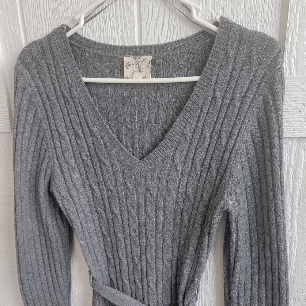 Hippie Rose Cable Knit Sweater Dress